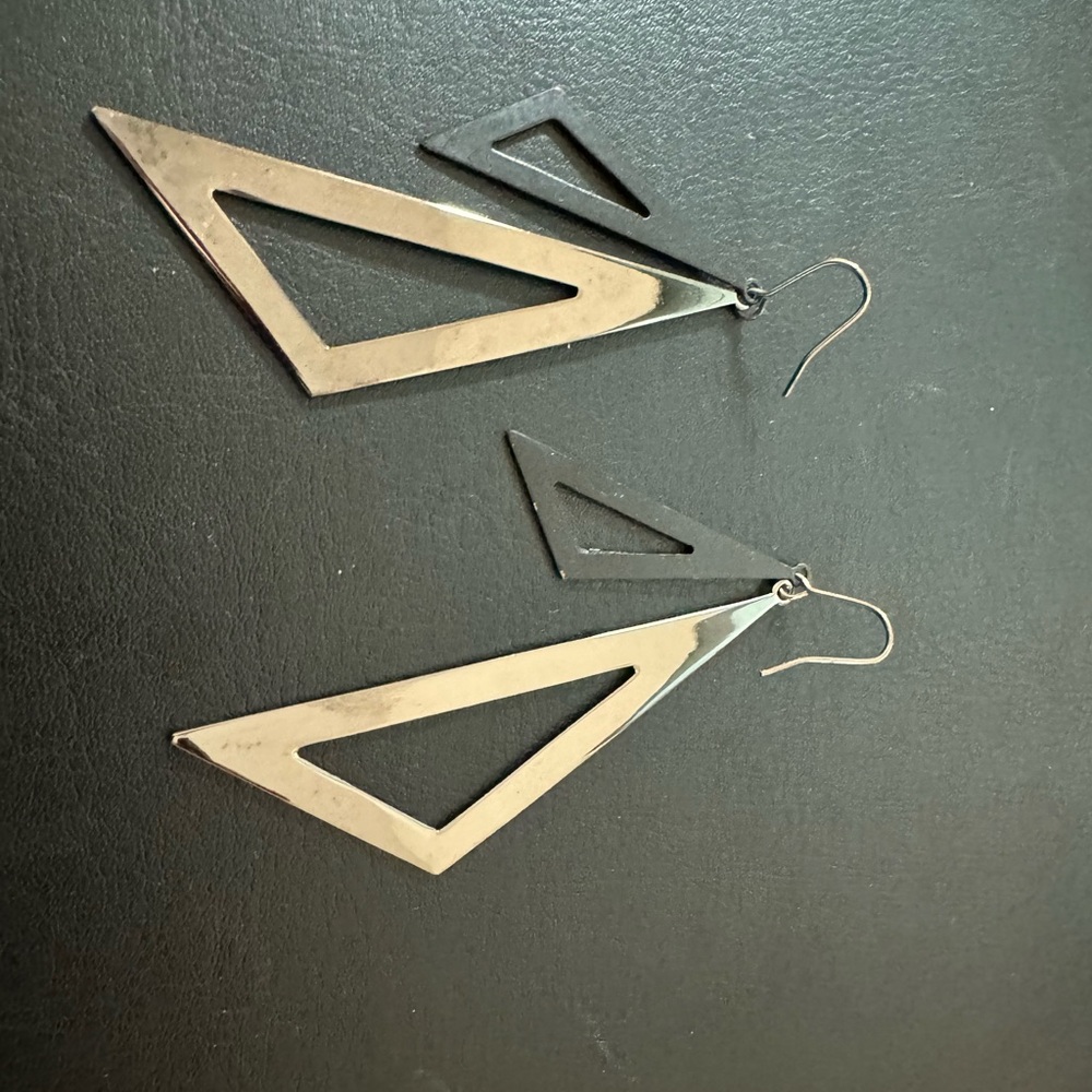 Geometric Silver Earrings
